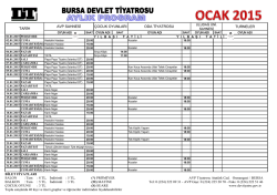 aylık program - Bursa Devlet Tiyatrosu
