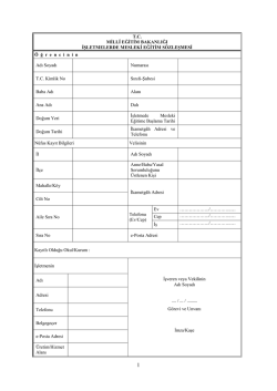 T.C. MİLL&Icirc; EĞİTİM BAKANLIĞI İŞLETMELERDE MESLEKİ EĞİTİM