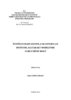 iyonizan radyasyonla oluşturulan deneysel katarakt modelinde