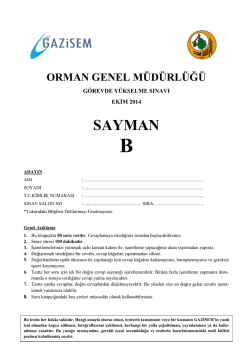 Sayman B - Orman Genel M&uuml;d&uuml;rl&uuml;ğ&uuml;