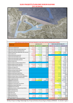 ılısu projesi iş ilerleme raporu ekim-2014