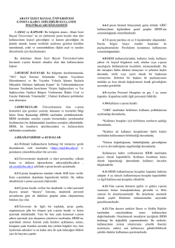 E-Posta Talep Formu - Abant İzzet Baysal Üniversitesi Bilgi İşlem