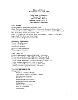 Fikret ADAMAN - ECONFIN, Economics and Finance