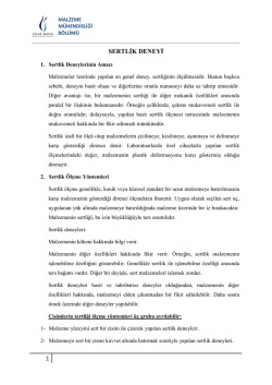 SERTLİK DENEYİ - Celal Bayar &Uuml;niversitesi