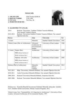 Yrd.Doç.Dr. Zülal Nurdan KORUR