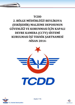 TCDD 2. B&Ouml;LGE M&Uuml;D&Uuml;RL&Uuml;Ğ&Uuml; BEYLİKOVA (ESKİŞEHİR