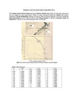 FİZİKSEL METALURJİ SORULARI (B&Ouml;L&Uuml;M 3)