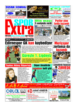 Edirnespor GK kaybediyor kan