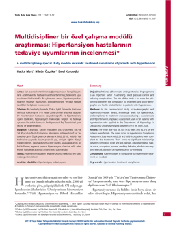 PDF İndir - T&uuml;rkiye Aile Hekimliği Dergisi