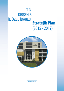 2019 Stratejik Planı - Kırşehir İl &Ouml;zel İdaresi