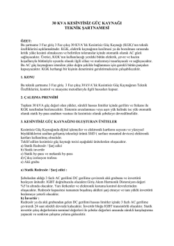 30 KVA Kesintisiz G&uuml;&ccedil; Kaynağı TŞ.