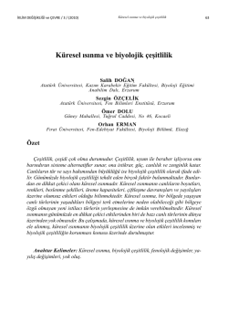 global warming and biodiversity