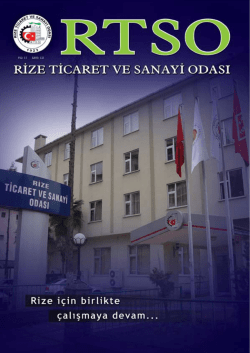 Stratejik Planlama - Rize Ticaret ve Sanayi Odası