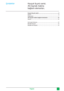 Kau&ccedil;uk fifl-priz serisi, Ark kaynak makina ba&curren;lant&rsaquo; elemanlar