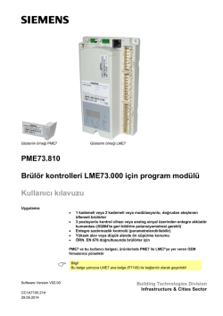 PME73.810 Br&uuml;l&ouml;r kontrolleri LME73.000 i&ccedil;in program