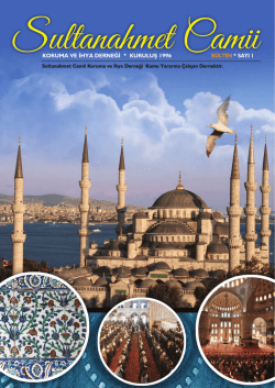Sultanahmet Camii Koruma ve İhya Derneği Bülten Yıl 2014 Mayıs