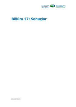 B&ouml;l&uuml;m 17 Sonu&ccedil;lar - South Stream Transport BV
