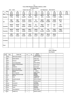 tuzla imkb mesleki ve teknik anadolu lisesi sınıf ders programı