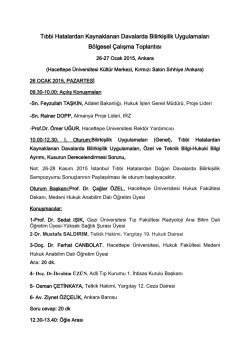 Tıbbi Hatalardan Kaynaklanan Davalarda Bilirkişilik Uygulamaları