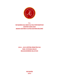 bese-sinav-kilavuzu_2014-2015 - Nevşehir Hacı Bektaş Veli