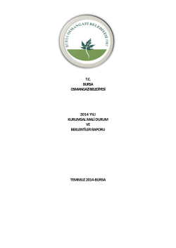 Osmangazi Belediyesi 2014 Yılı Mali Beklenti Durum Rapor