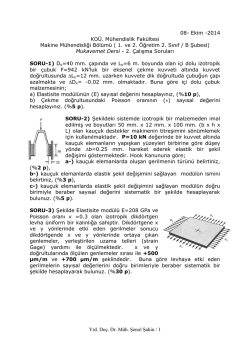Yrd. Do&ccedil;. Dr. M&uuml;h. Şenol Şahin / 1 08- Ekim