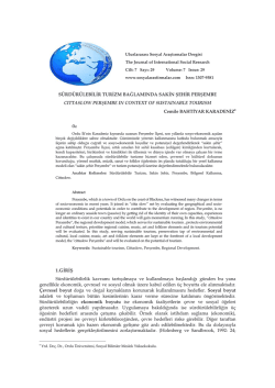 Sakin Şehir Perşembe - Journal of International Social Research