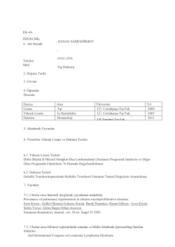 HASAN SAMİ G&Ouml;KSOY - İstanbul Bilim &Uuml;niversitesi