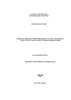 dairesel dizilimli mikrotremorlar ve spac y&ouml;ntemi ile yakın y&uuml;zey s