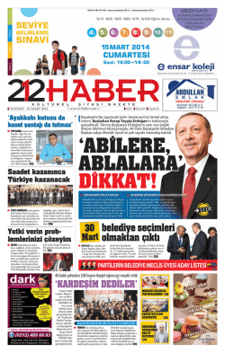 belediye se&ccedil;imleri olmaktan &ccedil;ıktı