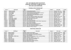 TEKSTİL EĞİTİMİ ANABİLİM DALI