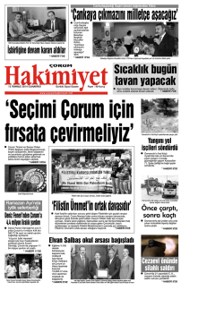 12 Temmuz 2014 Cumartesi - &Ccedil;orum Hakimiyet Gazetesi