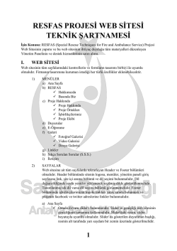 1 resfas projesi web sitesi teknik şartnamesi