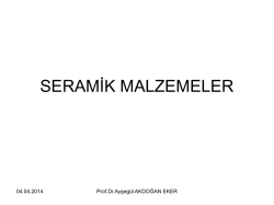 SERAMİK MALZEMELER