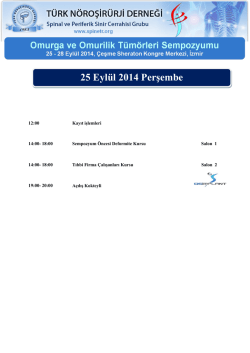 Spinal Cerrahi Sempozyumu