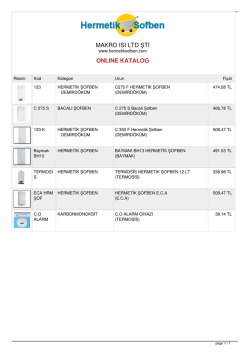 Online &Uuml;r&uuml;n Kataloğu