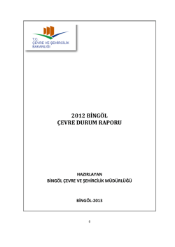 Bing&ouml;l - &Ccedil;evre ve Şehircilik Bakanlığı