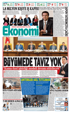 10 EKİM 2014 - Ekonomi Gazetesi