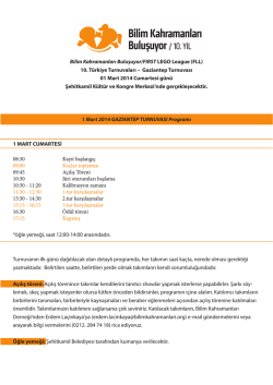 Bilim Kahramanları Buluşuyor/FIRST LEGO League (FLL) 10