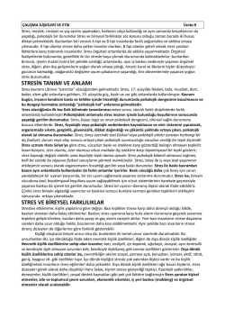 örgütsel stres ve kaynakları