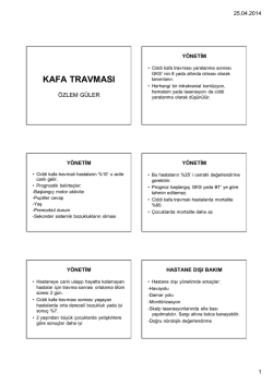 kafa travması - acil tıp sitesi