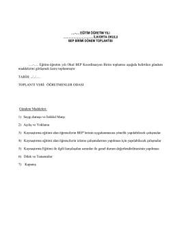 ġlk/orta okulu bep bġrġmġ d&ouml;nem toplantısı