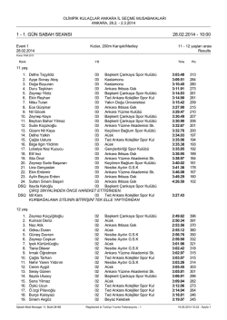 28 Şubat-01-02 Mart 2014 Ankara Olimpik Kula&ccedil;lar Sonu&ccedil;