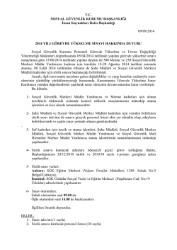 Duyurunun aslı ve ekleri i&ccedil;in tıklayınız