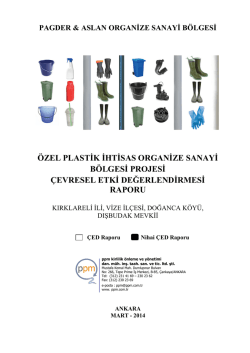 &Ccedil;evresel Etki Değerlendirmesi Raporu