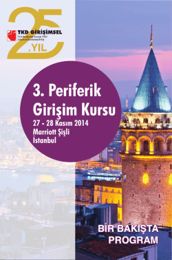 3. Periferik Girişim Kursu - T&uuml;rk Kardiyoloji Derneği