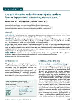 Analysis of cardiac and pulmonary injuries resulting