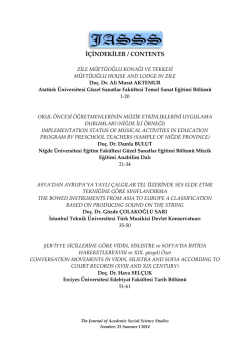i&ccedil;indekiler / contents - The Journal of Academic Social Science