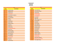 DİŞHEKİMLİĞİ GRUPLAR 2014/2015