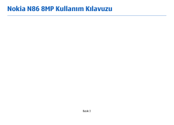 Nokia N86 8MP Kullanım Kılavuzu